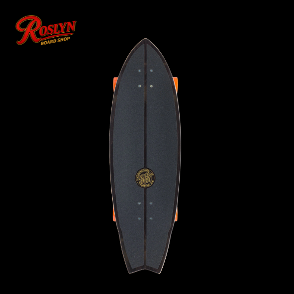 Santa Cruz 9.85in Flame Dot Shark Carver Surf Skate | The Roslyn